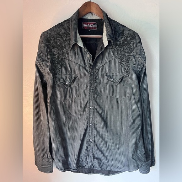 Rock and Roll Cowboy Other - Rock and Roll Cowboy Men’s Size XL 100% Cotton Long Sleeve Pearl Button shirt